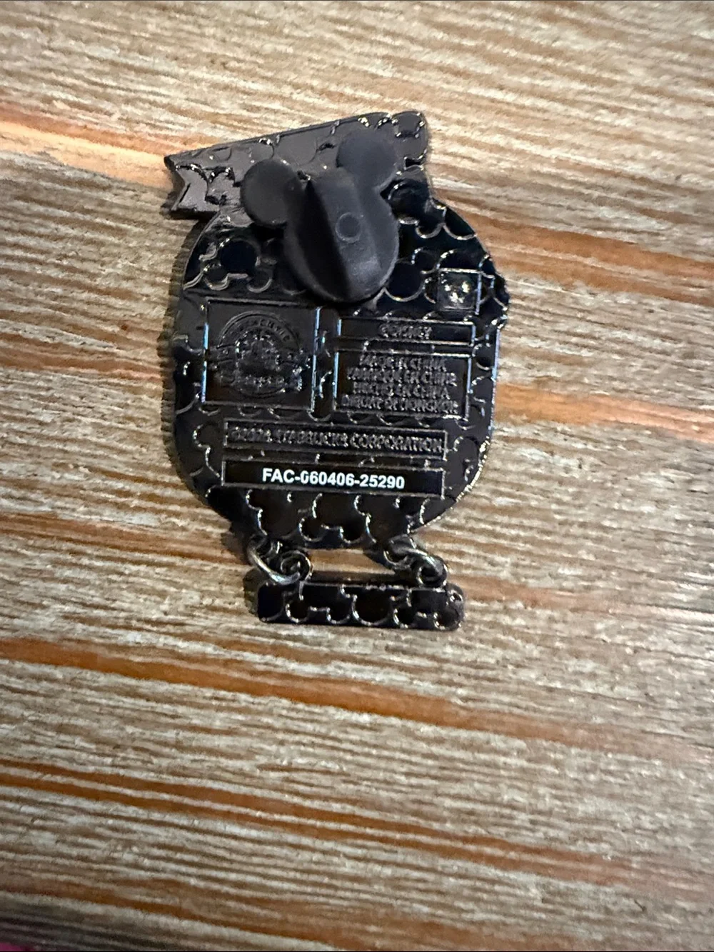 Starbucks Disney Hollywood Studios sorcerers Hat Pin with Yellow Banner